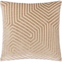 Evoke Cut Velvet Cushion - Mink / 45cm / Feather - image 1