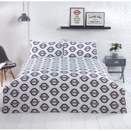 TFL Signs Polycotton Duvet Set With Pillowcase - Multicolor / King - thumbnail 2
