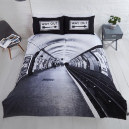 TFL Signs Polycotton Duvet Set With Pillowcase - Multicolor / King - thumbnail 3