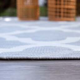 Ecology Collection Moroccon Outdoor Rug - Grey / 120cm - thumbnail 3