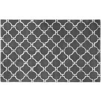 Bosie Kensington Townhouse Large Grey Hand Woven Rug - Grey & White