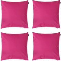 Plain Indoor and Outdoor Cushion with Filling Included Set of 4 - Pink - thumbnail 1