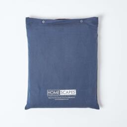 Linen Extra Deep Fitted Sheet - Navy / Single - thumbnail 4