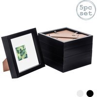 "3D Box Photo Frame - 6 x 6"" with 2x2"" Mount - Pack of 5 - Black"