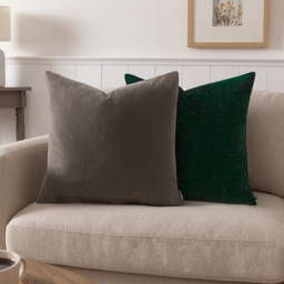 Sunningdale Velvet Cushion - Truffle / 50cm / Polyester - thumbnail 3