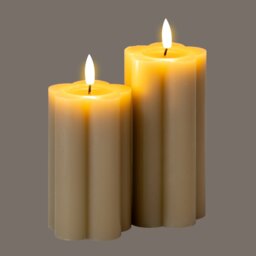 Luxe Collection Natural Glow Stone LED Candle Inches - Cream - thumbnail 4