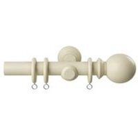 28mm Woodland Cream Curtain Pole Set - Cream / 170cm