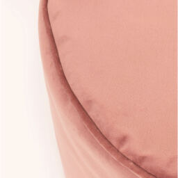icon Milano Round Velvet Pouffe - Pink - thumbnail 3