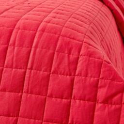 Cotton Quilted Reversible Bedspread - Red-White / Double - thumbnail 4