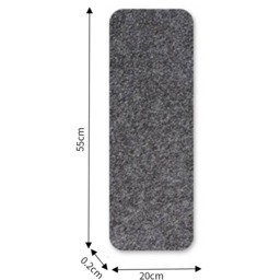 Set of 14 Self Adhesive Non Slip Carpet Stair Mats - Dark Grey - thumbnail 3
