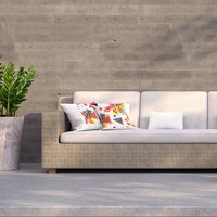 Abstract Autumn Geometric Outdoor Cushion - Red / 45cm - image 1