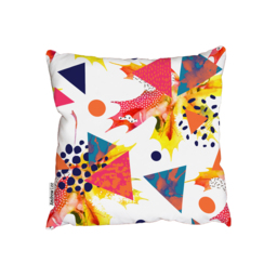 Abstract Autumn Geometric Outdoor Cushion - Red / 45cm - thumbnail 2