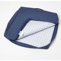 Quilted Cotton Armchair Booster Cushion Cover - Navy