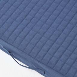 Quilted Cotton Armchair Booster Cushion Cover - Navy - thumbnail 4