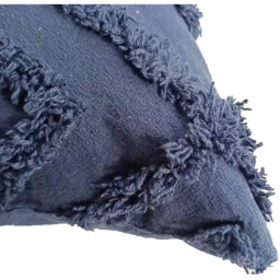 Shabby Chic Tuft Cushion - Navy - thumbnail 3