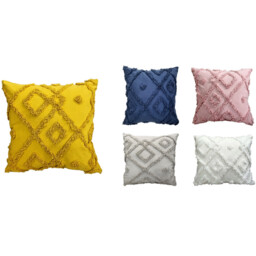 Shabby Chic Tuft Cushion - Navy - thumbnail 2