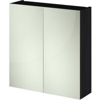 Balterley 800 Mirror Unit 50 50 Hblack - Charcoal Black - Black Woodgrain