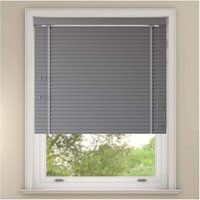 Faux Wood Venetian Blind with tapes - Light Grey / 45cm / 200cm