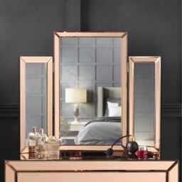 Paloma Luxury Tri-Fold Folding Vanity Mirror  - Rose Gold - thumbnail 2