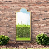 MirrorOutlet The Genestra Crown Modern Garden Mirror - Gold / 170cm - thumbnail 1
