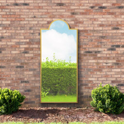 MirrorOutlet The Genestra Crown Modern Garden Mirror - Gold / 170cm - thumbnail 2
