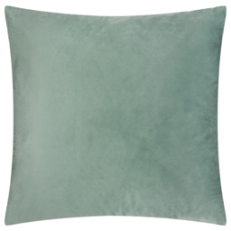 Metro Blocks Velvet Jacquard Square Cushion - Green / Polyester - thumbnail 4