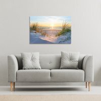 Sunset at the Baltic Sea Beach Canvas Print - Yellow / 41cm / 61cm - image 1