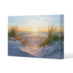 Sunset at the Baltic Sea Beach Canvas Print - Yellow / 41cm / 61cm - thumbnail 2