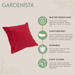 "Premium 18"" Centre Join Garden Scatter Cushion - Red / 8" - thumbnail 3