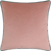 Meridian Velvet Piped Cushion - Blush-Teal / 45cm / Polyester