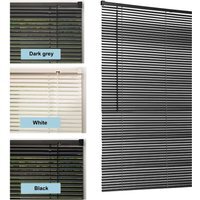 25mm PVC Venetian Blinds Windows Easy Fit - Dark Grey / 90 x 160 - thumbnail 1