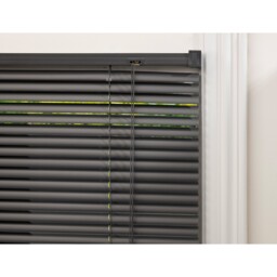 25mm PVC Venetian Blinds Windows Easy Fit - Dark Grey / 90 x 160 - thumbnail 2