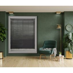 25mm PVC Venetian Blinds Windows Easy Fit - Dark Grey / 90 x 160 - thumbnail 5