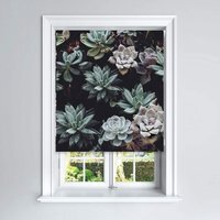 Cacti Blackout Roller Blinds Easy Fit Child Safety Included - Green