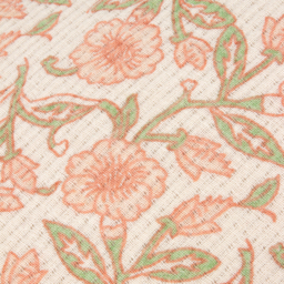 Delphine Printed Cotton Throw - Coral - thumbnail 4