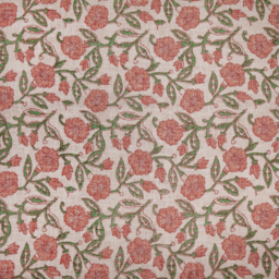 Delphine Printed Cotton Throw - Coral - thumbnail 5