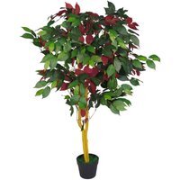 120cm Artificial Capensia Tree with Real Wood Trunk - Green