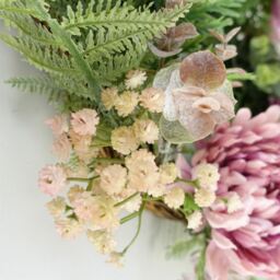 Luxury Artificial Wreath - Pink Floral Wreath / 45cm - thumbnail 2