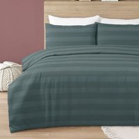 Waffle Stripe Duvet Cover Set Soft Polycotton Blend - Marley - Marley / Double - image 1