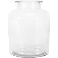 Recycled Aqua Glass Flower Vase - Clear
