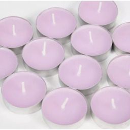 10pk Scented Tea Lights Candles - Lavender - thumbnail 3