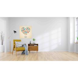 Summer Heart Marine Symbols - Wrapped Canvas Graphic Art - Brown / 114cm - thumbnail 2