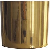 Leaf Metal Planter Plant Pot with Polished Gold Finish - Yellow