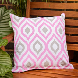 Printed Outdoor Garden Scatter Cushion - Pink Grey / 6 - thumbnail 3