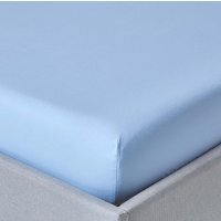 200 Thread Count Egyptian Cotton Extra Deep Fitted Sheet - Blue / Double