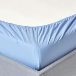 200 Thread Count Egyptian Cotton Extra Deep Fitted Sheet - Blue / Double - thumbnail 2
