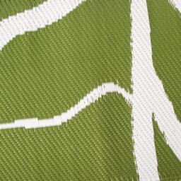 Palm Leaf Round Outdoor Rug - Green - thumbnail 3