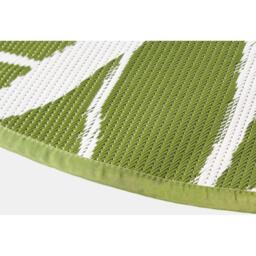 Palm Leaf Round Outdoor Rug - Green - thumbnail 4