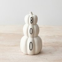 Ceramic Pumpkin Stack Ornament - White