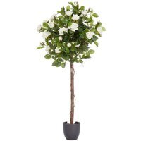 Artificial White Rose Bush Tree  - White